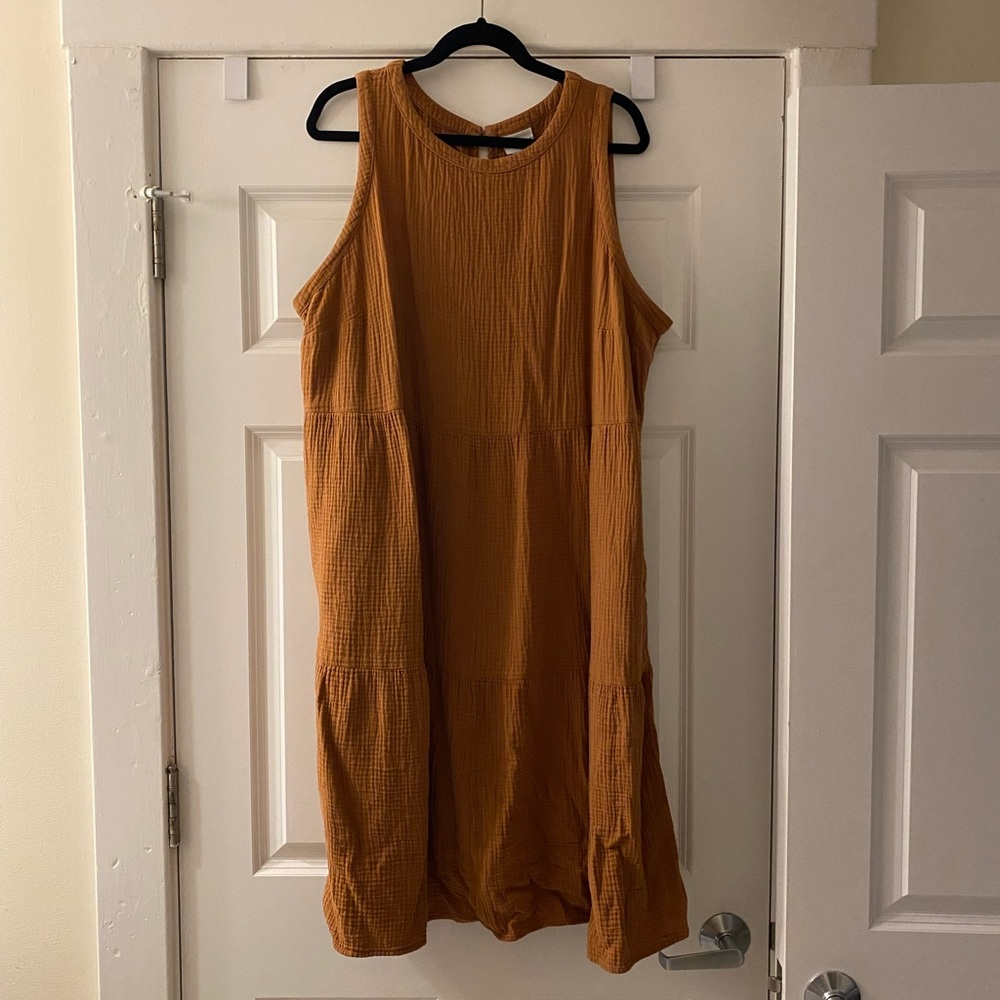 Cozy orange summer dress